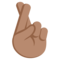 Crossed Fingers - Medium emoji on Emojione